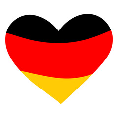 German flag in the shape of a heart