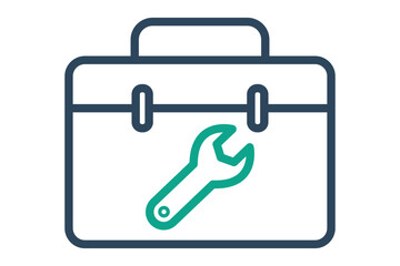 Toolbox icon. line icon style. icon related to technology. IT support elements vector illustration