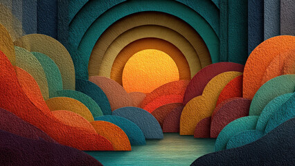 abstract background with blue and yellow stripes