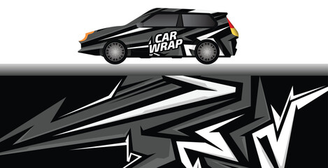 Sports car decal wrap design, car wrap background, racing wrap design,  abstract car decal design