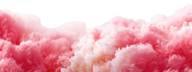 Abstract pink clouds background, minimalist design, isolated on transparent background