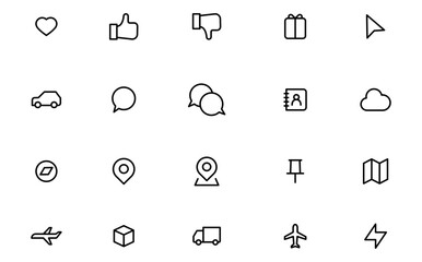 ホームページ、UI、ユーザーインターフェイスの編集可能なビジネスラインアイコン2
