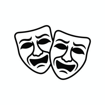 Theater masks representing comedy and tragedy
