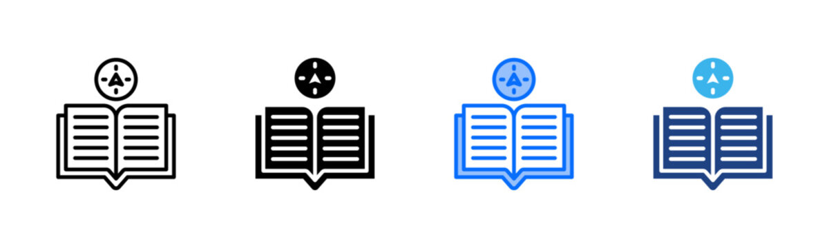 Guiding Philosophy icon set multiple style collection