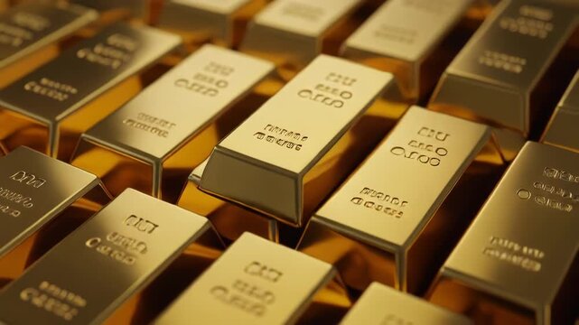 A wall of millions of gold bars