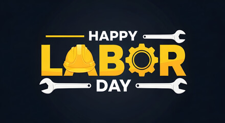 Happy labor day celebration honoring workers and labor unions