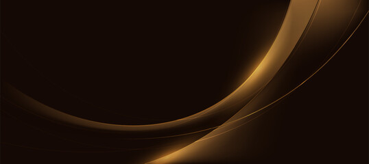 Luxury gold black curve background, abstract elegant background vector for branding presentation © Aneg