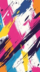 Vibrant abstract paint strokes seamless pattern for artistic and creative background designs.