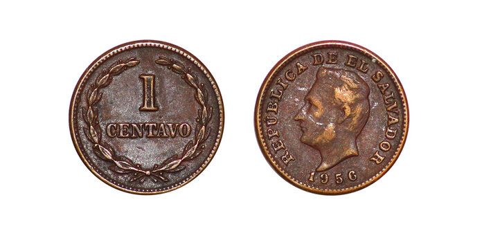 Coin 1 centavo. 1959 year. Salvador