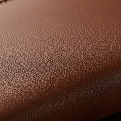 Close-up of Brown Leather Texture - A Detailed Study.