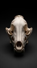 Obraz premium Detailed Study of a Canine Skull on Black Background.