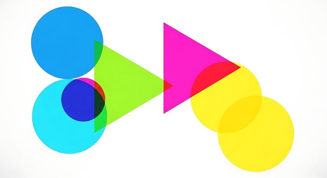 Vibrant geometric shapes - Powered by Adobe