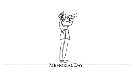 memorial day, soldier playing trumpet © Azizi