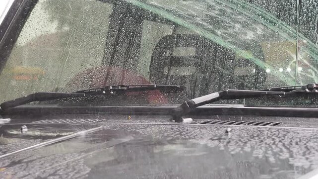 Rain on the car