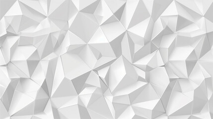 Fototapeta premium Abstract minimalist geometric triangle lowpoly mosaic pattern. White triangular abstract background.