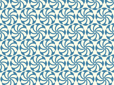 Seamless swirling pinwheel geometric seamless pattern