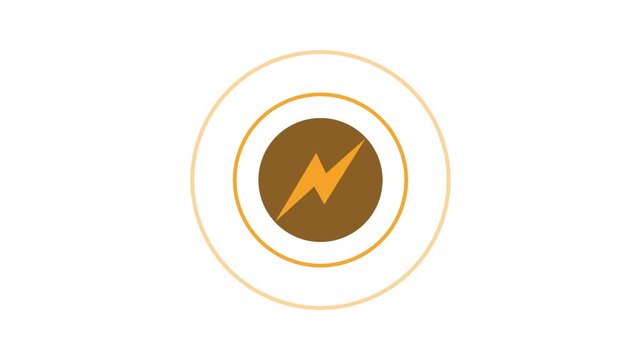 Minimalist Lightning Bolt Logo Design Wave Signal Animation