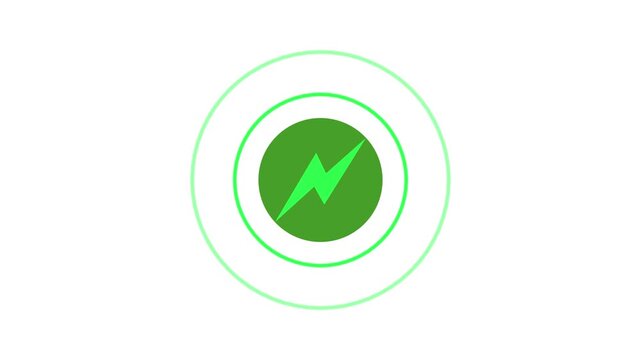 Minimalist Lightning Bolt Logo Design Wave Signal Animation