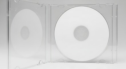 Blank White CD Disc in Clear Plastic Jewel Case.