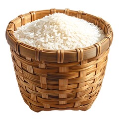 Rice in a woven basket