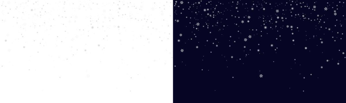 Falling snowflakes blending mode overlay for realistic winter snowing background in banner ads
