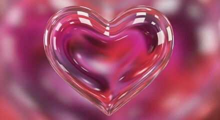 Vibrant Glass Heart Symbolizing Love and Affection.