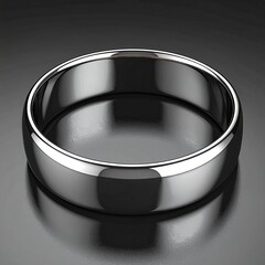 Classic polished silver wedding band, a gleaming symbol of enduring love and commitment, perfect for engagements and anniversaries
