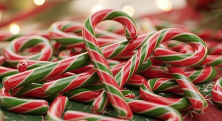 A pile of candy canes