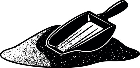 hand-drawn vector illustration of a sand 