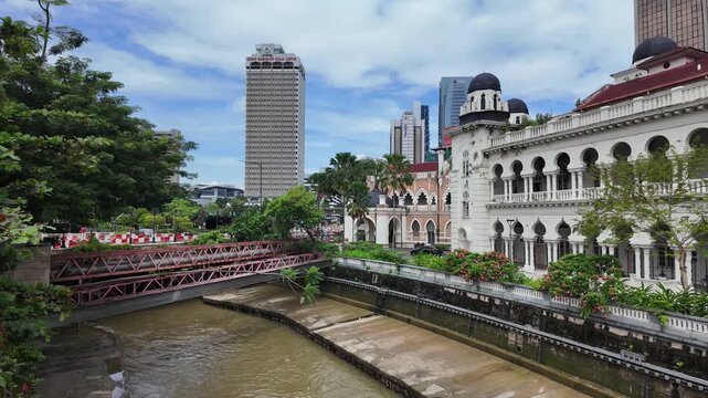 Kuala Lumpur, Malaysia near the historic Merdeka Square and the River of Life project area