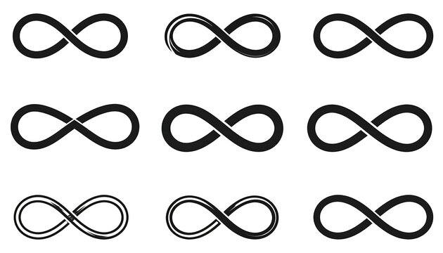 Collection of Infinity Symbols - A Timeless Representation of Limitless Possibilities.