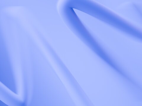 Abstract Blue Background with Soft Flowing Curves and Smooth Gradients 3d render
