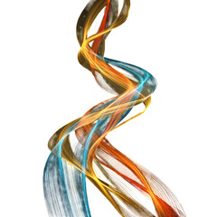 Vibrant swirling abstract colorful lines background isolated on transparent background