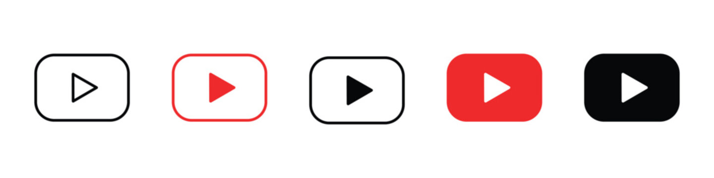 YouTube play button icon vector. digital media interfaces symbol. vector illustration.