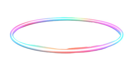 Colorful gradient circle, abstract design, isolated on transparent background