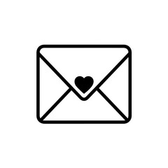 Envelope with a heart symbol Vector