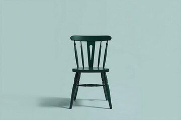 Generative AI Minimalist Wooden Chair Under Soft Shadow Effect