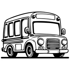 School Bus Sketch Drawing.