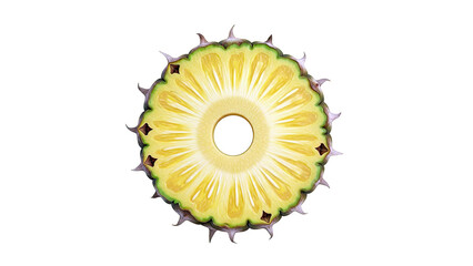 Pineapple slice with crown detail