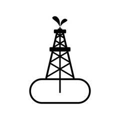Fototapeta premium Oil drilling icon isolated on white background
