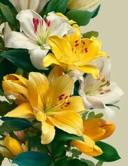 Obraz premium A floral border illustration with a central white space, ideal for inserting text, perfect for a card border