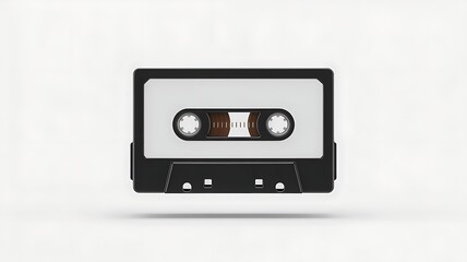 Obraz premium Vintage Cassette Tape in Classic Black and White Design Photo