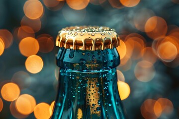 Close-up of a beer bottle cap
