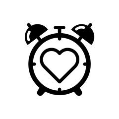 Obraz premium Heart shaped clock Vector