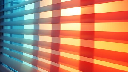 Sunlight filtering through blinds