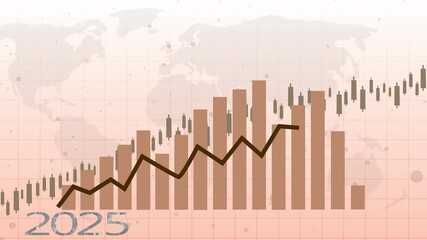 Rising Trend Chart from 2025 to 2026 Animation