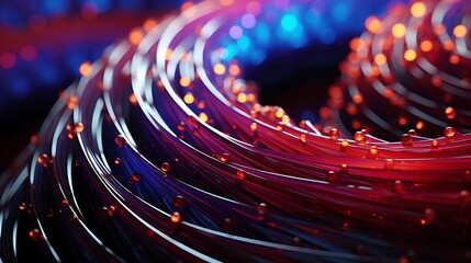 Vibrant light tubes in swirling patterns