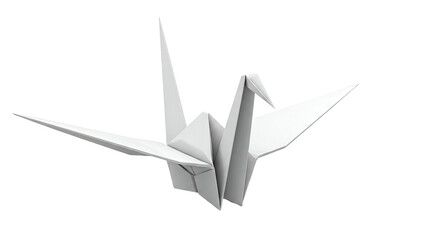 White Origami Crane