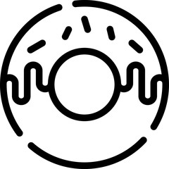 Rounded Donut Line Icon