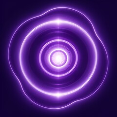 Naklejka premium Modern purple glowing circles background for professional presentation templates and futuristic technology designs, dynamic abstract backgrounds with light effects